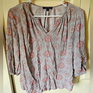 Anne Carson small gray and pink blouse